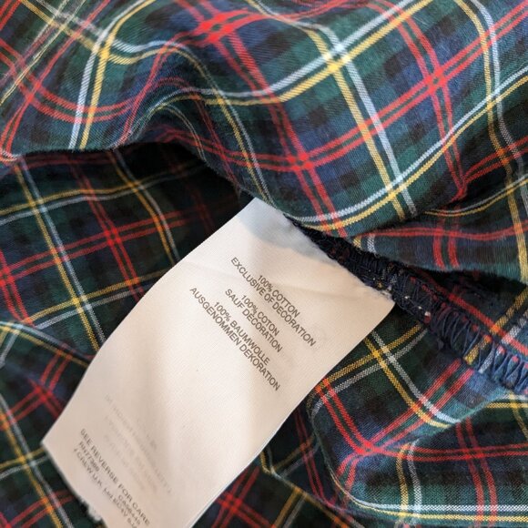 ⭐ J. Crew Plaid Peasant Popover Blouse size Small - Picture 13 of 16